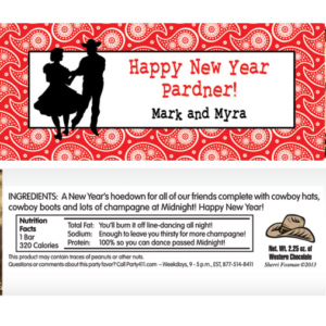 Western Hoedown Theme Candy Bar Wrapper